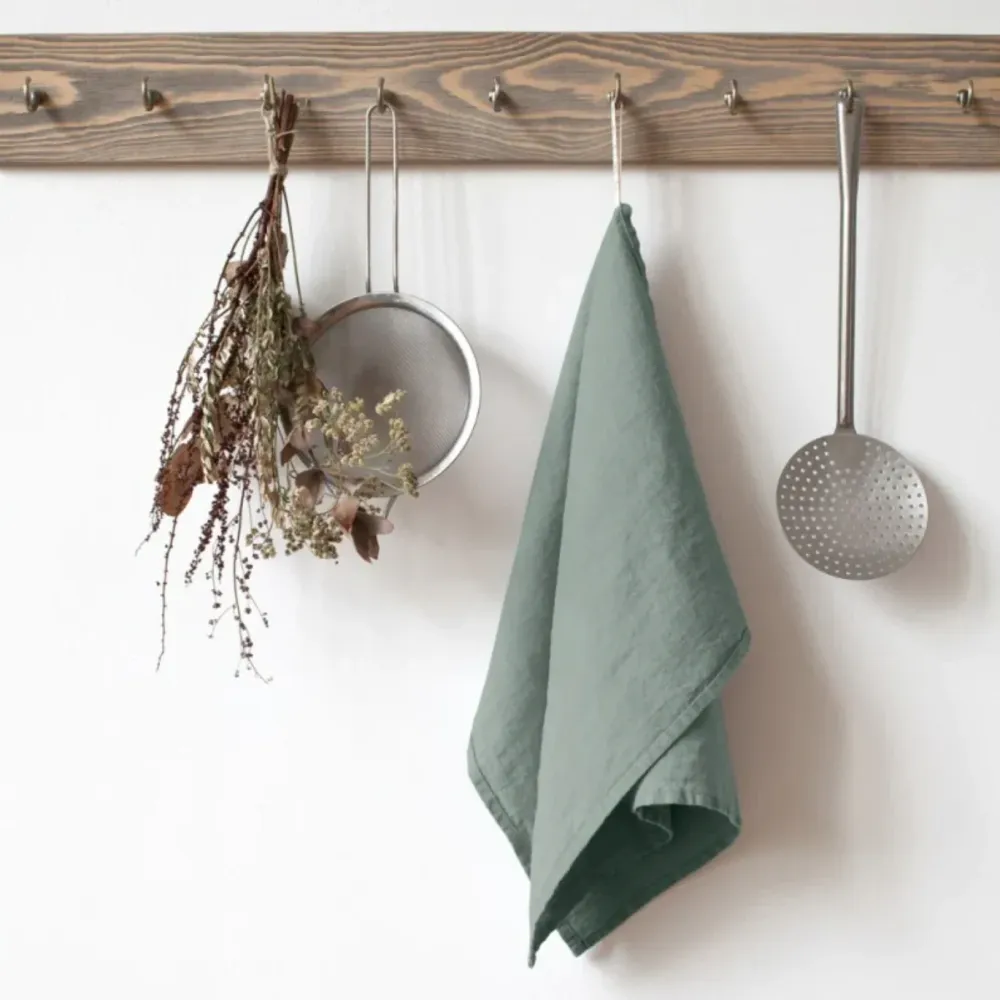 Kökshandduk i naturlinne, Green Milieu | Linen Tales