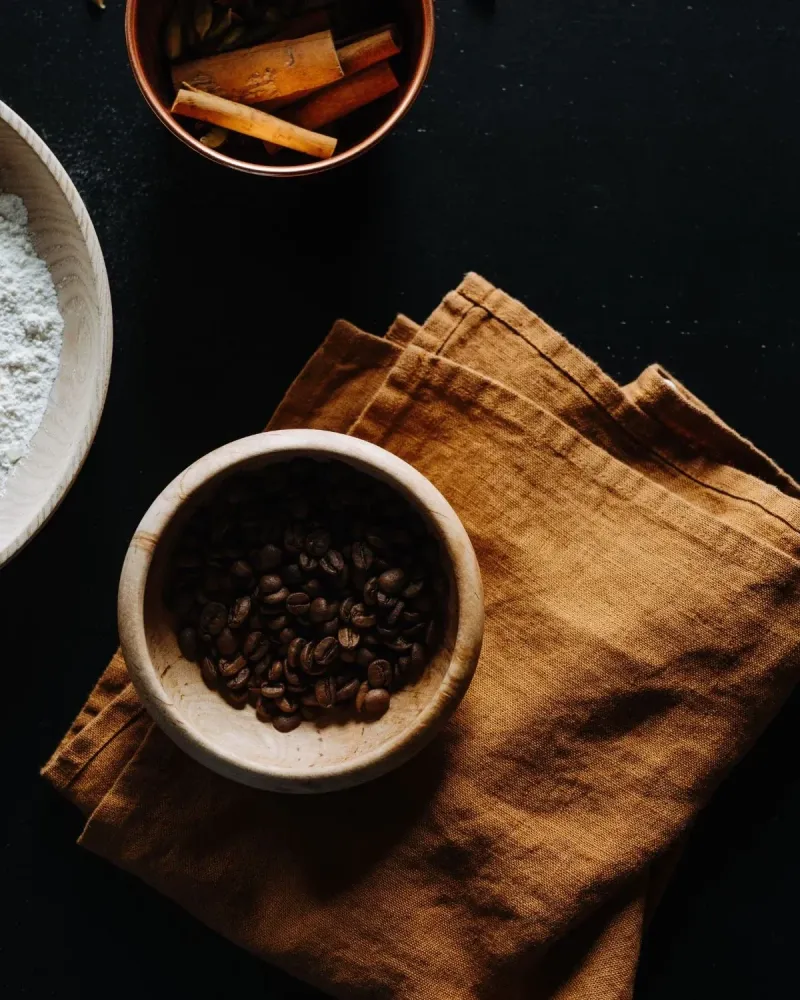 Kökshandduk i naturlinne, Hazelnut | Linen Tales
