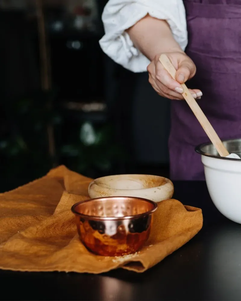 Kökshandduk i naturlinne, Hazelnut | Linen Tales