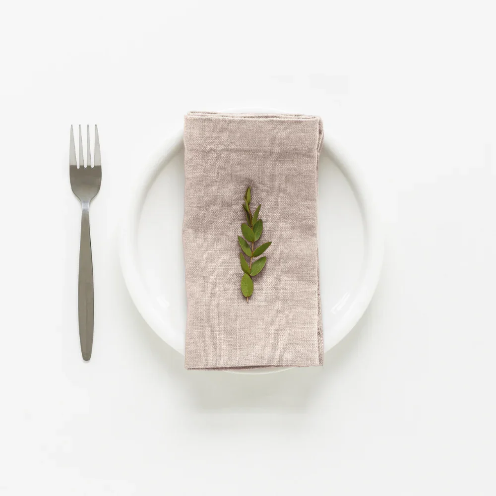 Linneservetter 40 cm (2 st), Portobello | Linen Tales