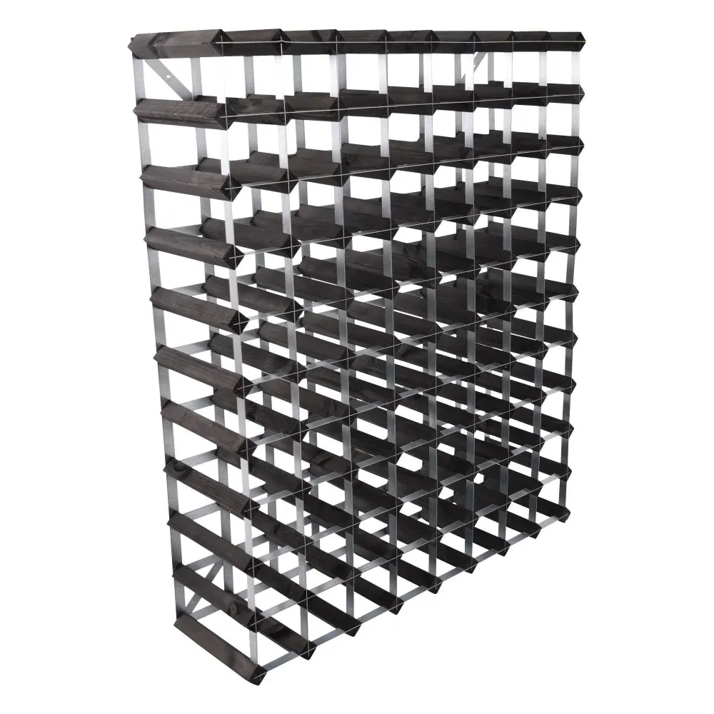 Established Wine Racks Vinställ Påbyggnadsbart 90 Flaskor Black Ash