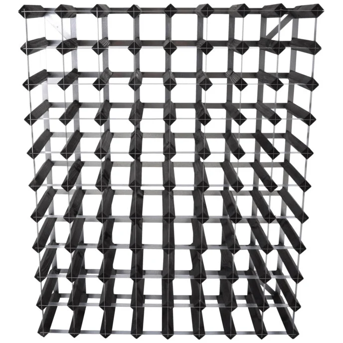 Established Wine Racks Vinställ Påbyggnadsbart 90 Flaskor Black Ash
