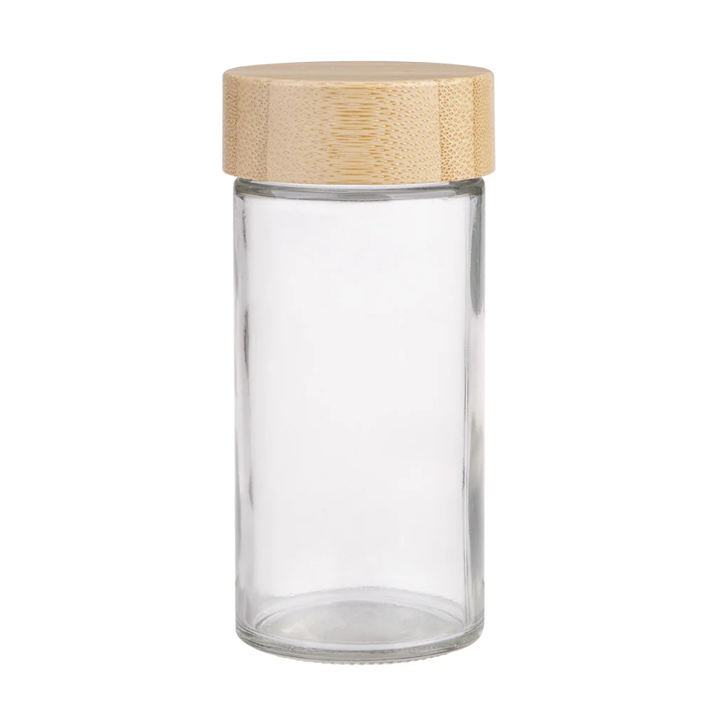 Appetito rund glas kryddburk med bambu lock 85 ml