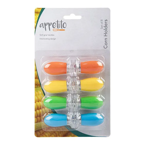 Appetito Soft Grip Corn Holder (Set 8)