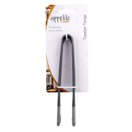 Appetito Toaster Tongs med silikontips (kol)