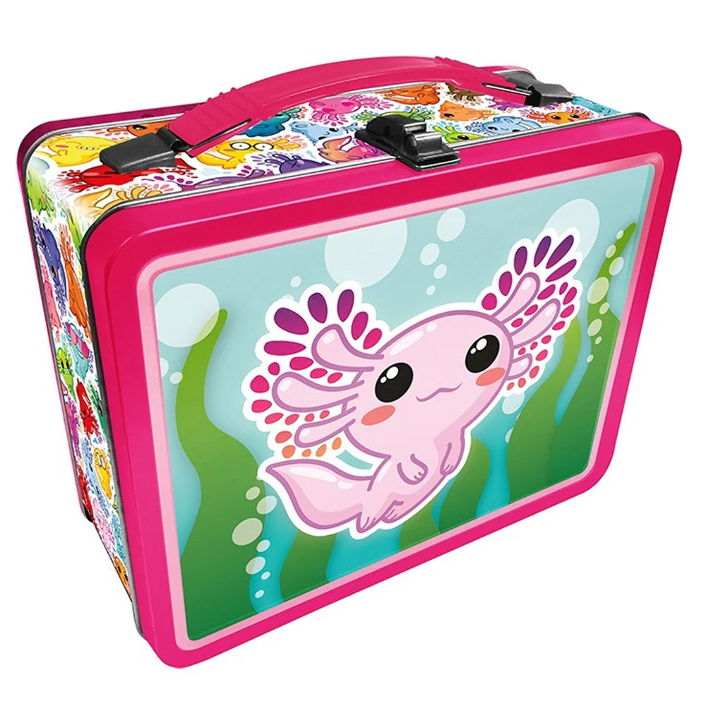 Tin Carry All Fun Lunch Box Axolotl Aquarius