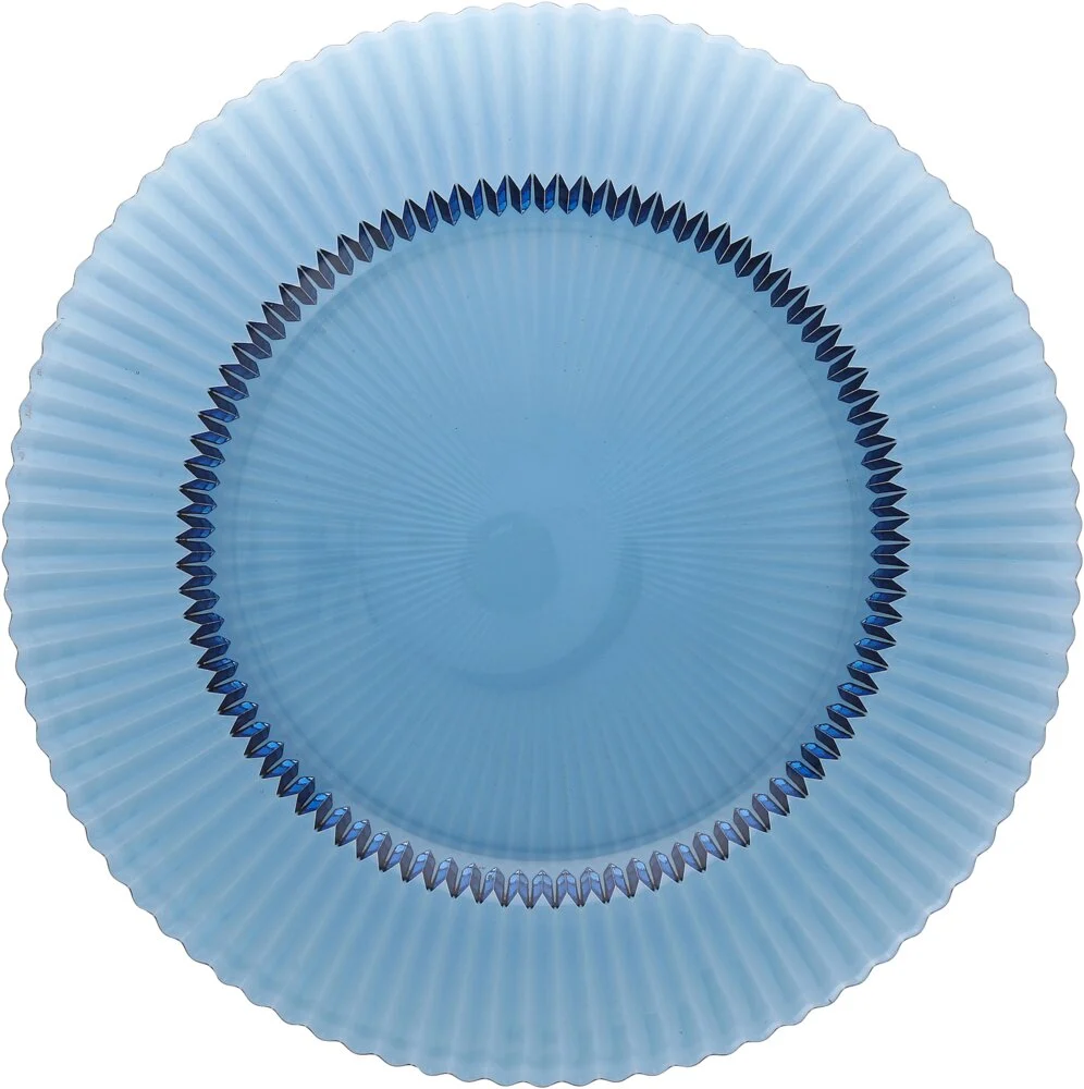 ARCHIE Glass Plate flat 32,5cm cornflower