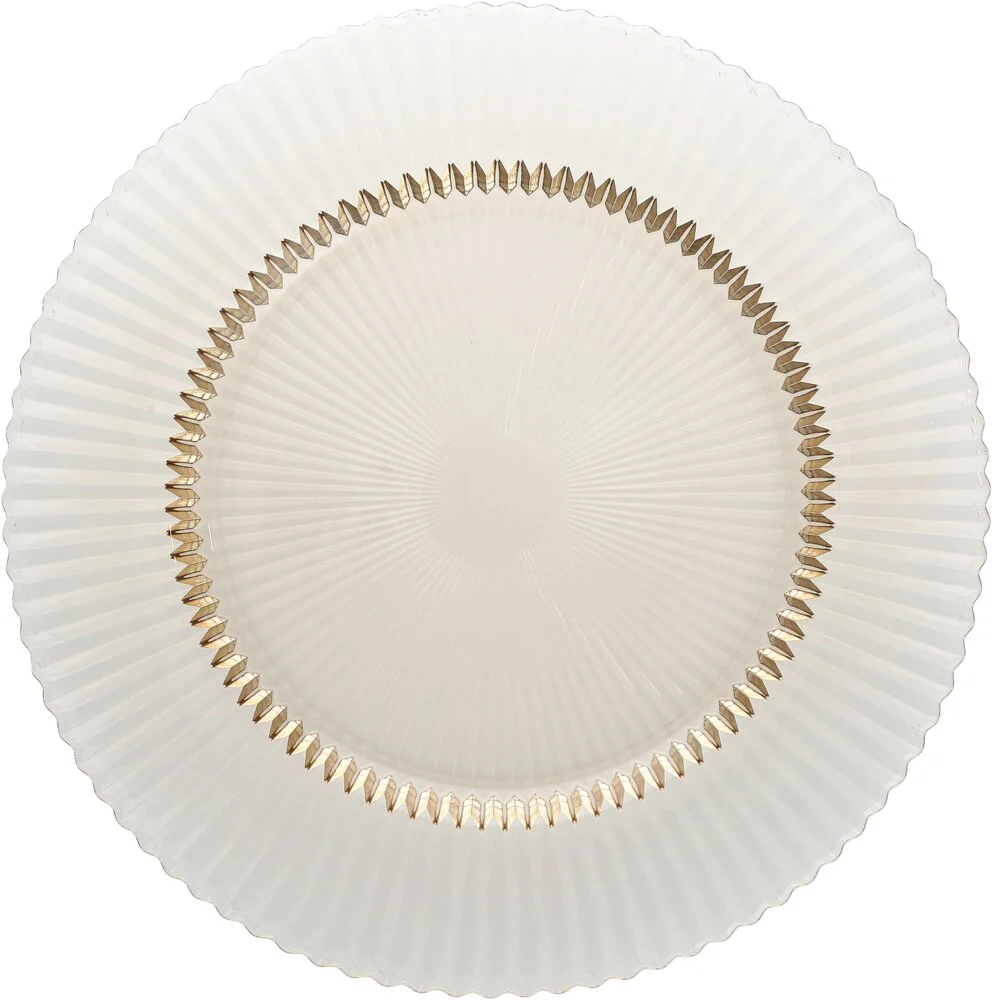 ARCHIE Glass Plate flat 32,5cm ginger gold