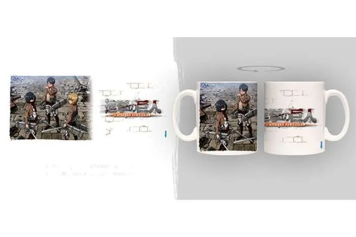 Attack on Titan Trio Mug - Inspirerad av Din Favorit Anime