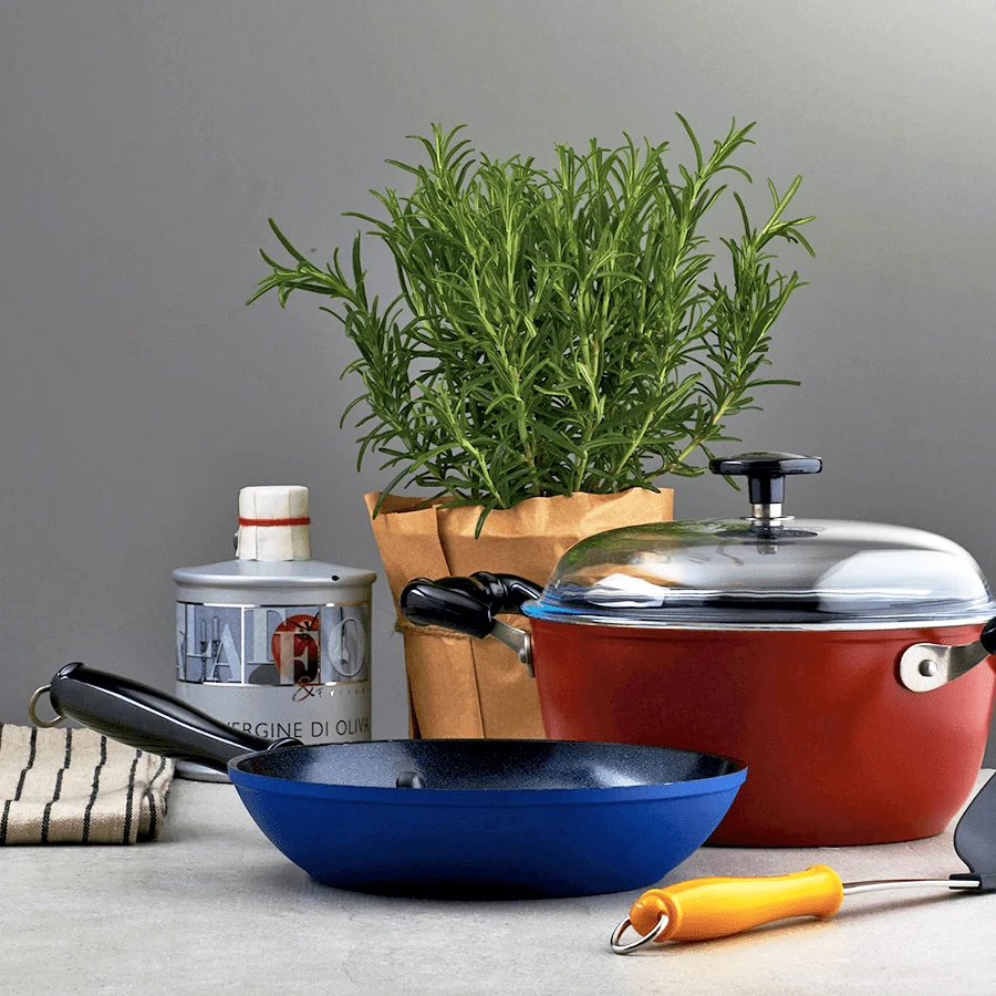 BAKELIT HANDTAG NON-STICK FRYPAN GRÖN