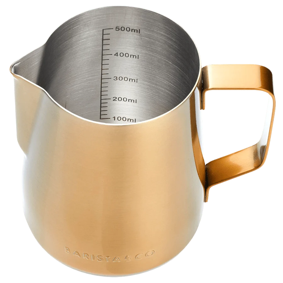 GULD KAFFE MJÖLK SKUMMAKANNA & KANNA 600ML BARISTA & CO