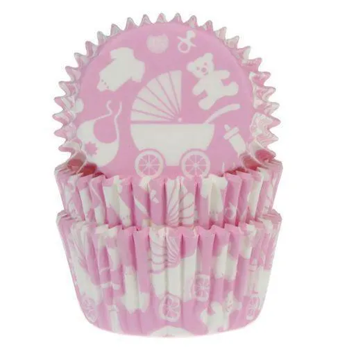 50 Barnmuffinsformar Rosa