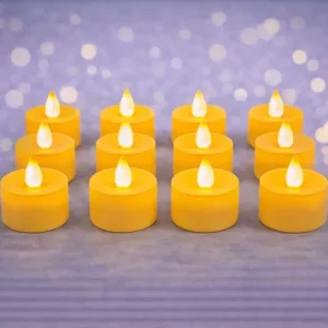 Batteridrevet fyrfadslys 12 stk (inklusiv batterier)