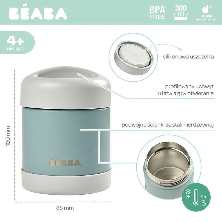 Beaba Baby termos 300 ml ljus dimma
