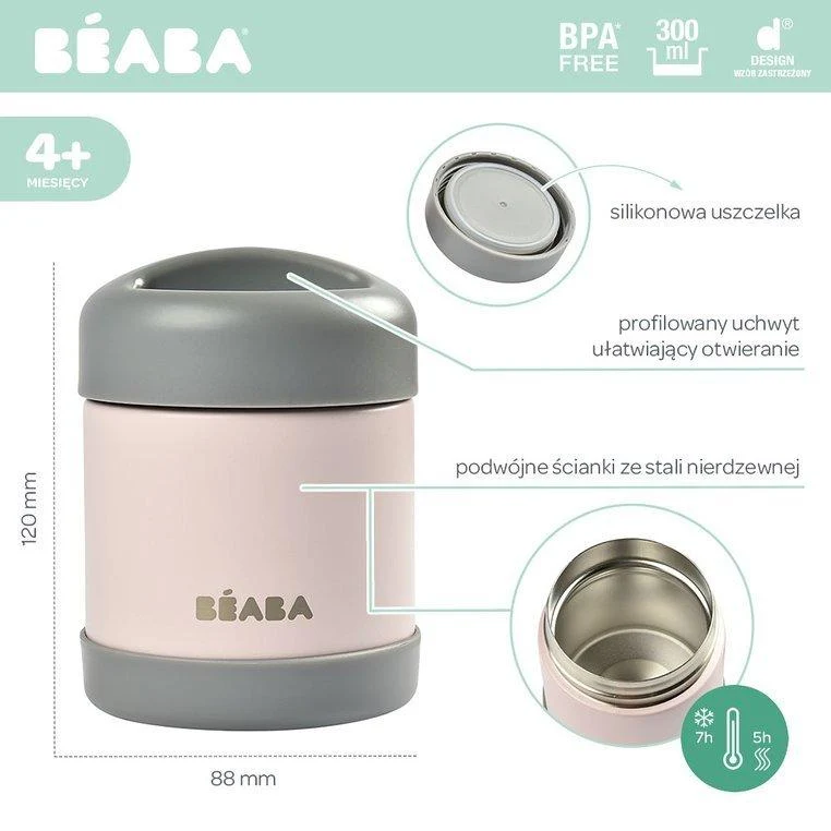 Beaba Baby termos 300 ml mörk dimma