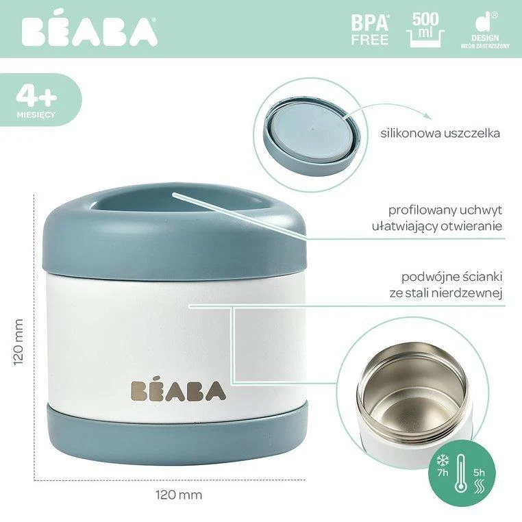 Beaba Baby termos 500 ml baltisk blå