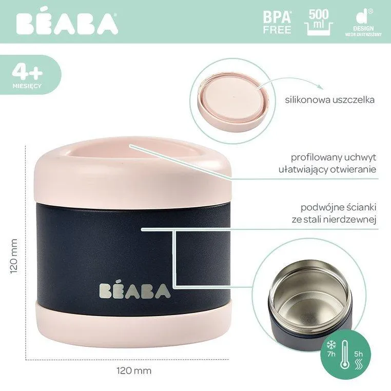 Beaba Baby termos 500 ml ljusrosa