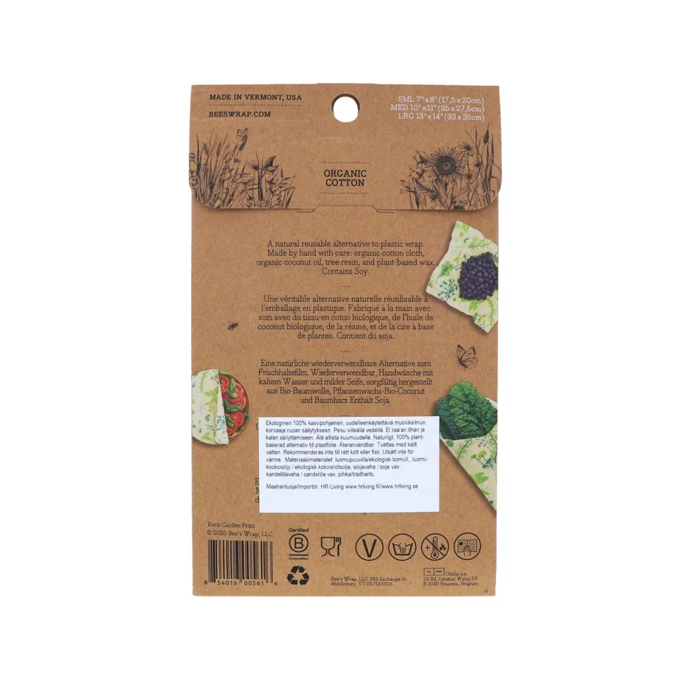 Bee's Wrap 3-pack Vegan Herb Garden