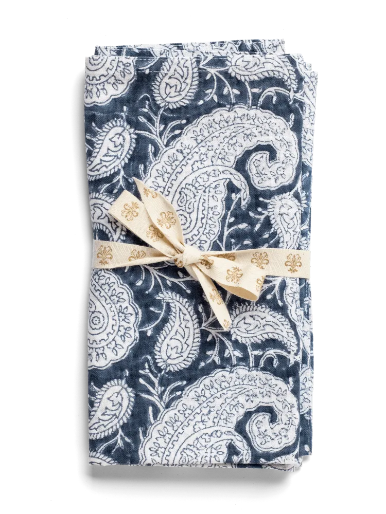 Big Paisley® Napkins Navy Blue