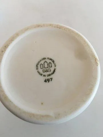 Bing & Grøndahl Bagepulver Krydderikrukke No 497 fra Apotekerserien