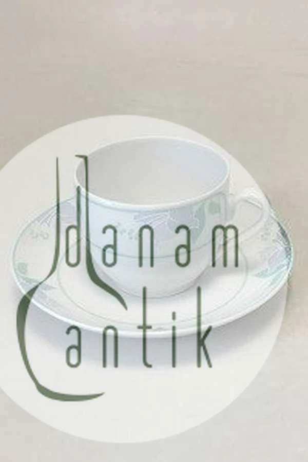 Bing & Grøndahl Fleur, Lyseblå Kaffekop med underkop No 305