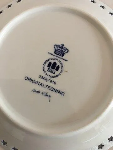 Bing & Grøndahl Harald Wiberg Julestel Kagetallerken No. 3502/616