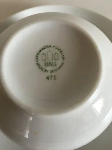Bing & Grøndahl Hvid Henning Koppel Te Kop og Underkop No 475/103