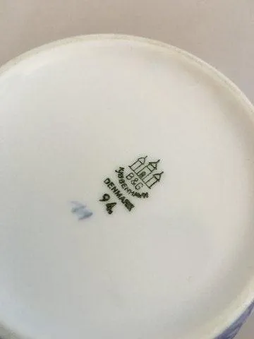 Bing & Grøndahl Julerose Stor Sukkerskål med Hanke No 94