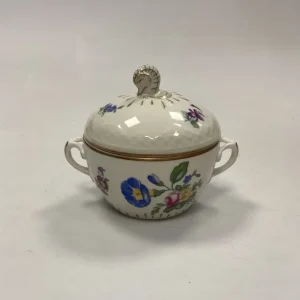 Bing og Grøndahl Saksisk Blomst, Creme Stor Sukkerskål No. 94