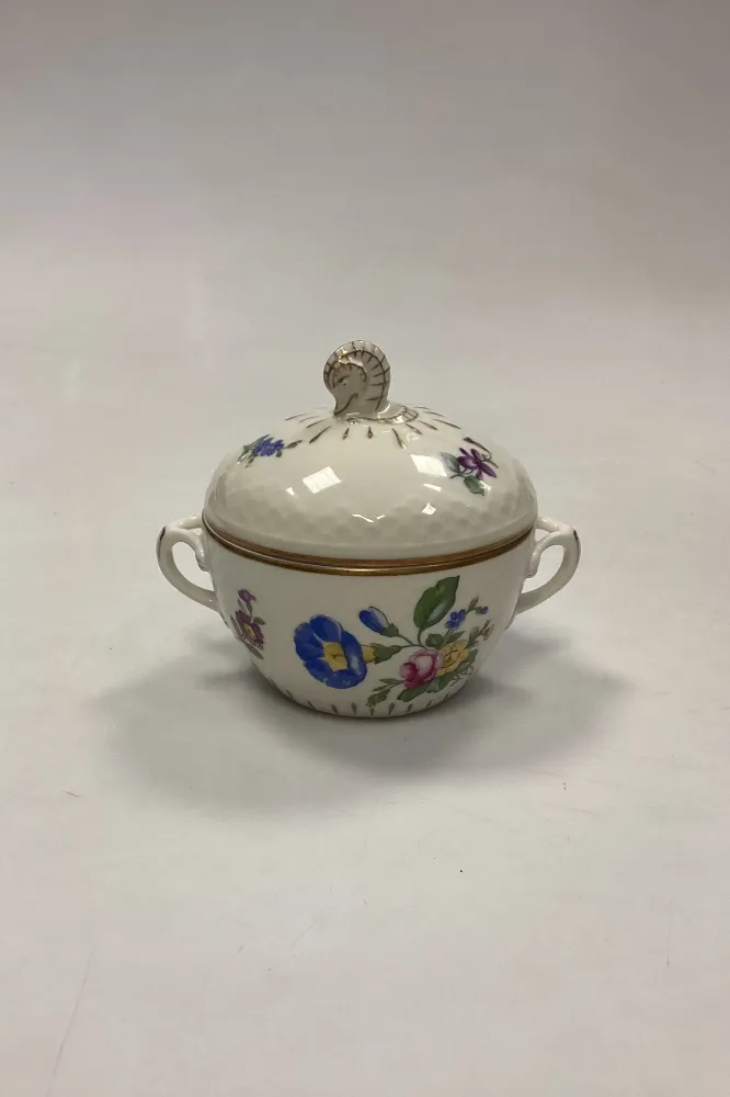 Bing og Grøndahl Saksisk Blomst, Creme Stor Sukkerskål No. 94
