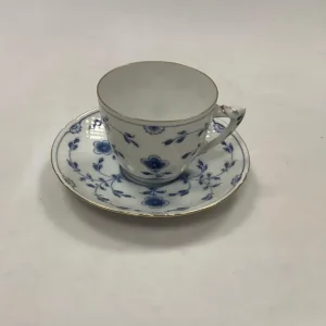 Bing og Grøndahl Sommerfugl med guld Kaffekop og Underkop No 102