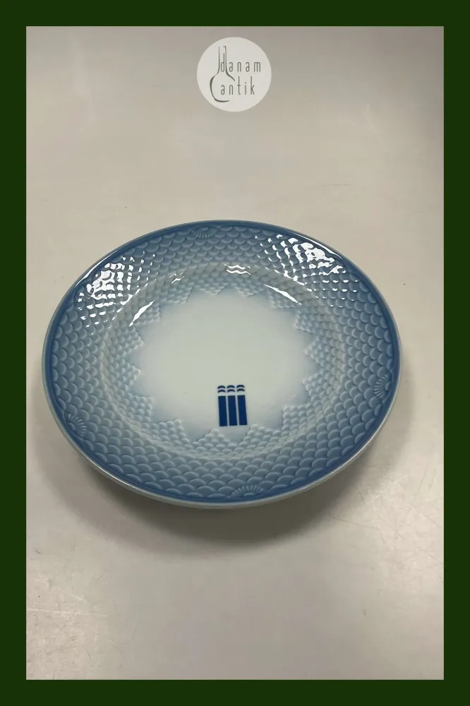 Bing og Grøndahl Blå Tone Hotel Stor Tallerken No 716/1009 MED LOGO