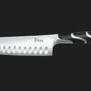 Birkaknivar Hovgården set Santoku, trancher, skalkniv & Knivblock