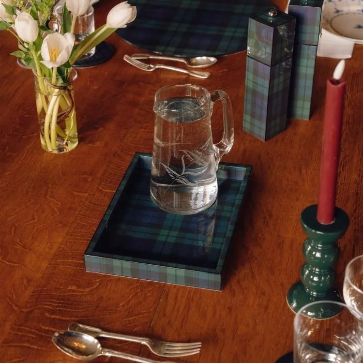 Black Watch Tartan Square Pillar Salt- eller Pepparkvarn