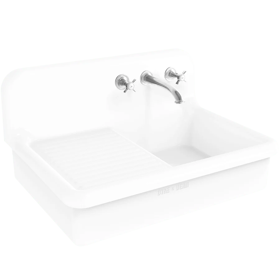 KERAMISK DRAINBOARD SPLASH BAKSINK BLEU PROVENCE