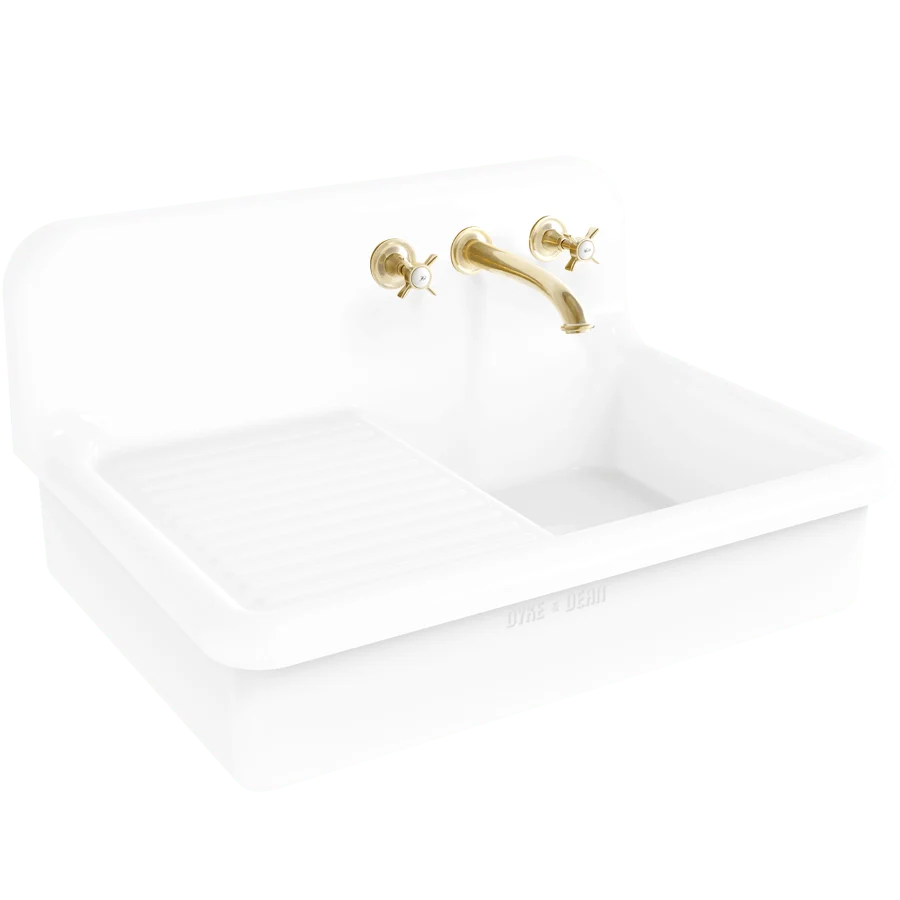 KERAMISK DRAINBOARD SPLASH BAKSINK BLEU PROVENCE