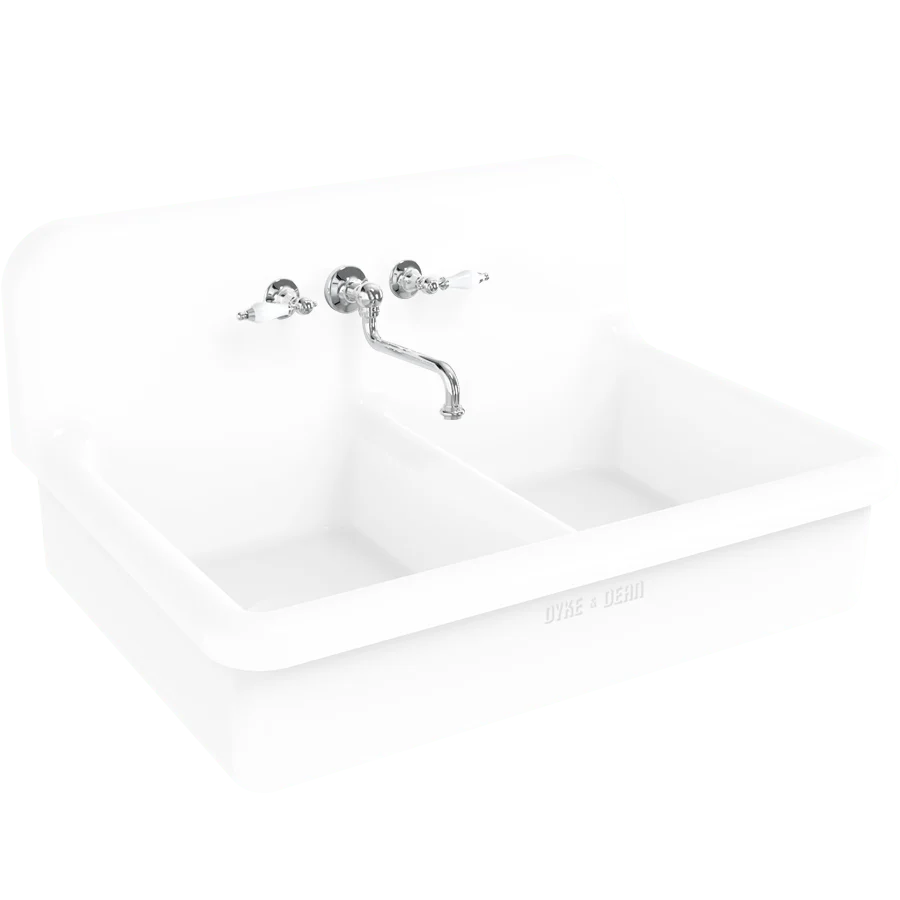 KERAMISK DUBBEL SPLASH BACKSÄNK BLEU PROVENCE