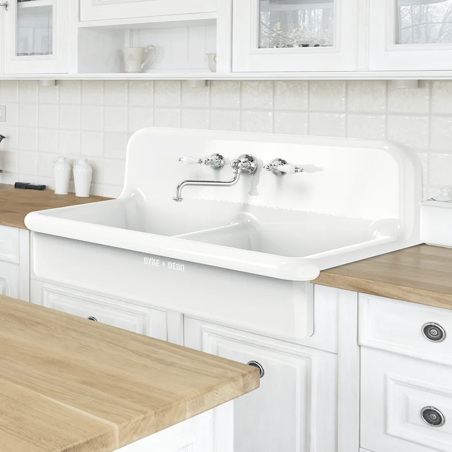 KERAMISK DUBBEL SPLASH BACKSÄNK BLEU PROVENCE