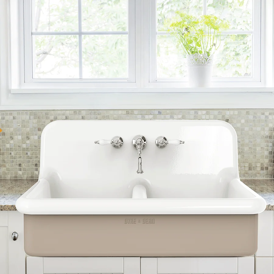KERAMISK DUBBEL SPLASH BACKSÄNK BLEU PROVENCE