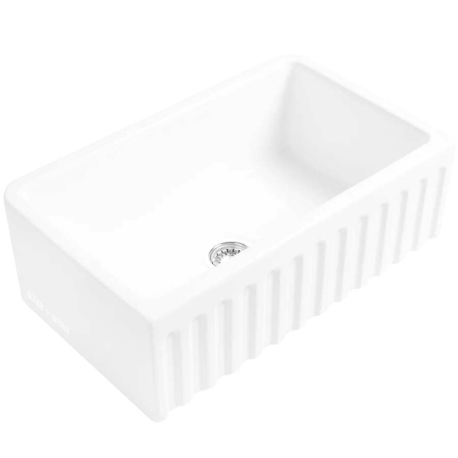 KERAMISK RIBBAD BUTLER-SÄNK BLEU PROVENCE