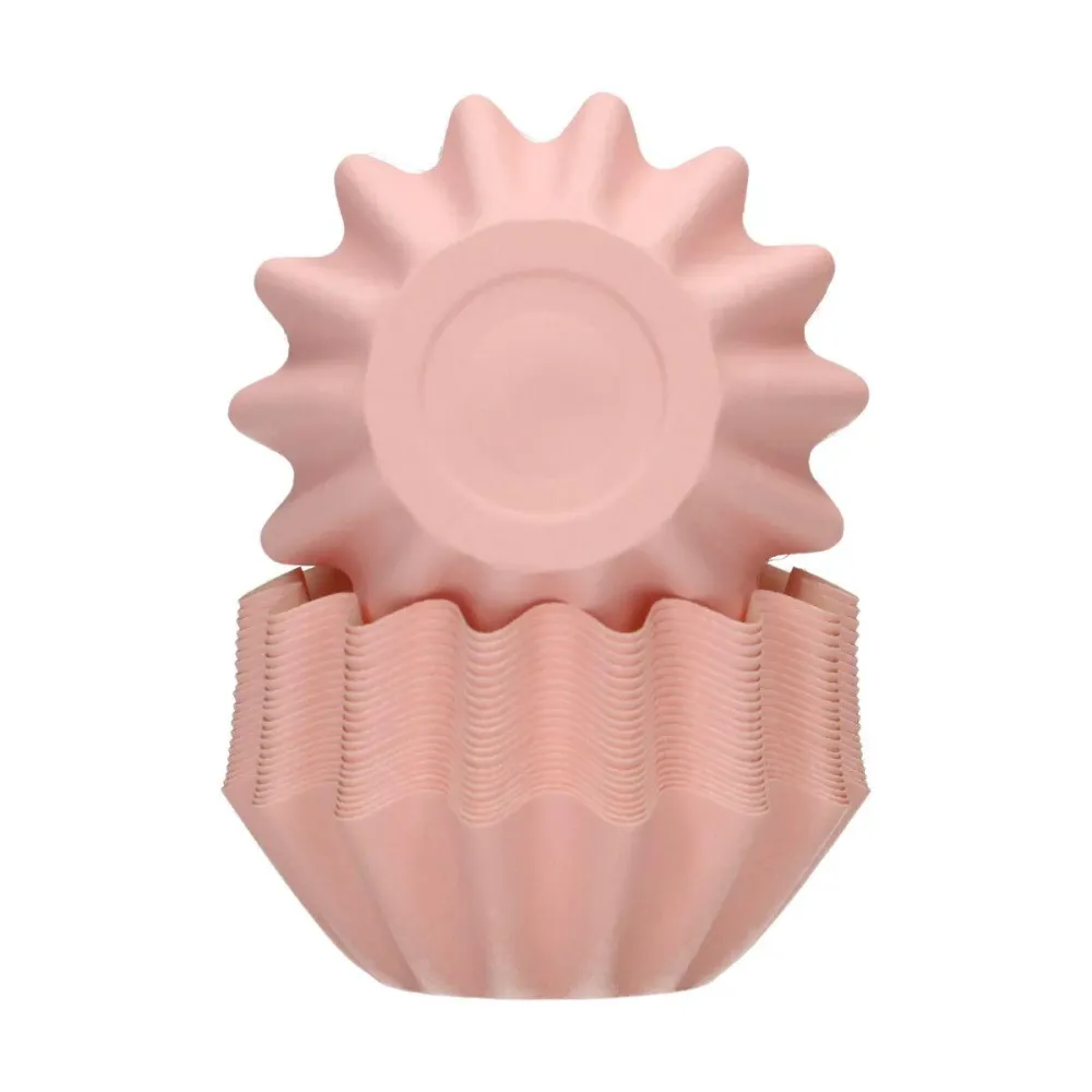 48 Bloom muffinsformar - Pastellrosa