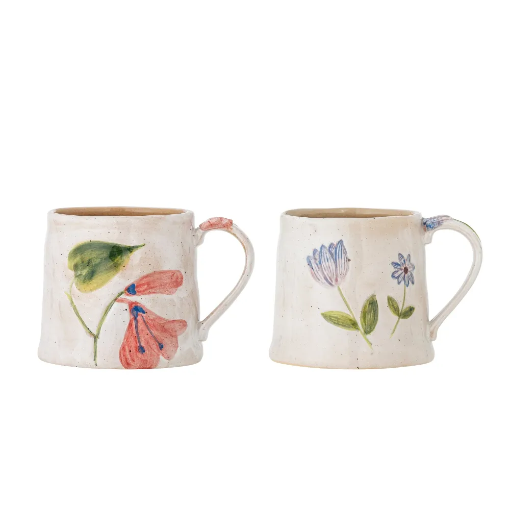 Bloomingville Camilla stengodsmuggar multi set om 2 delar