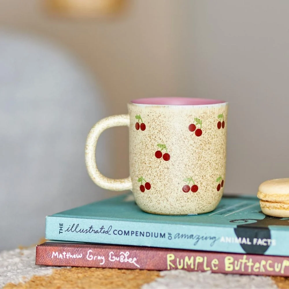 Bloomingville Cherry Nature stengods tekopp