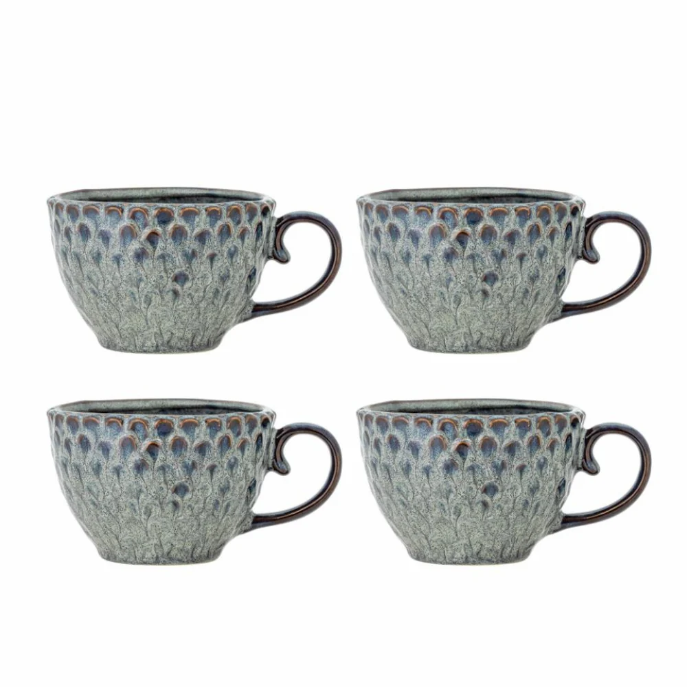 Bloomingville Elegant set med stengodsmuggar Katrina Gray 4 pcs.