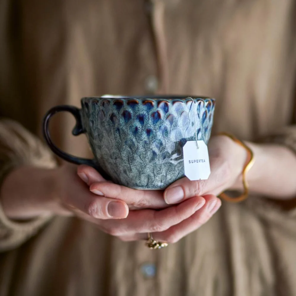 Bloomingville Elegant set med stengodsmuggar Katrina Gray 4 pcs.