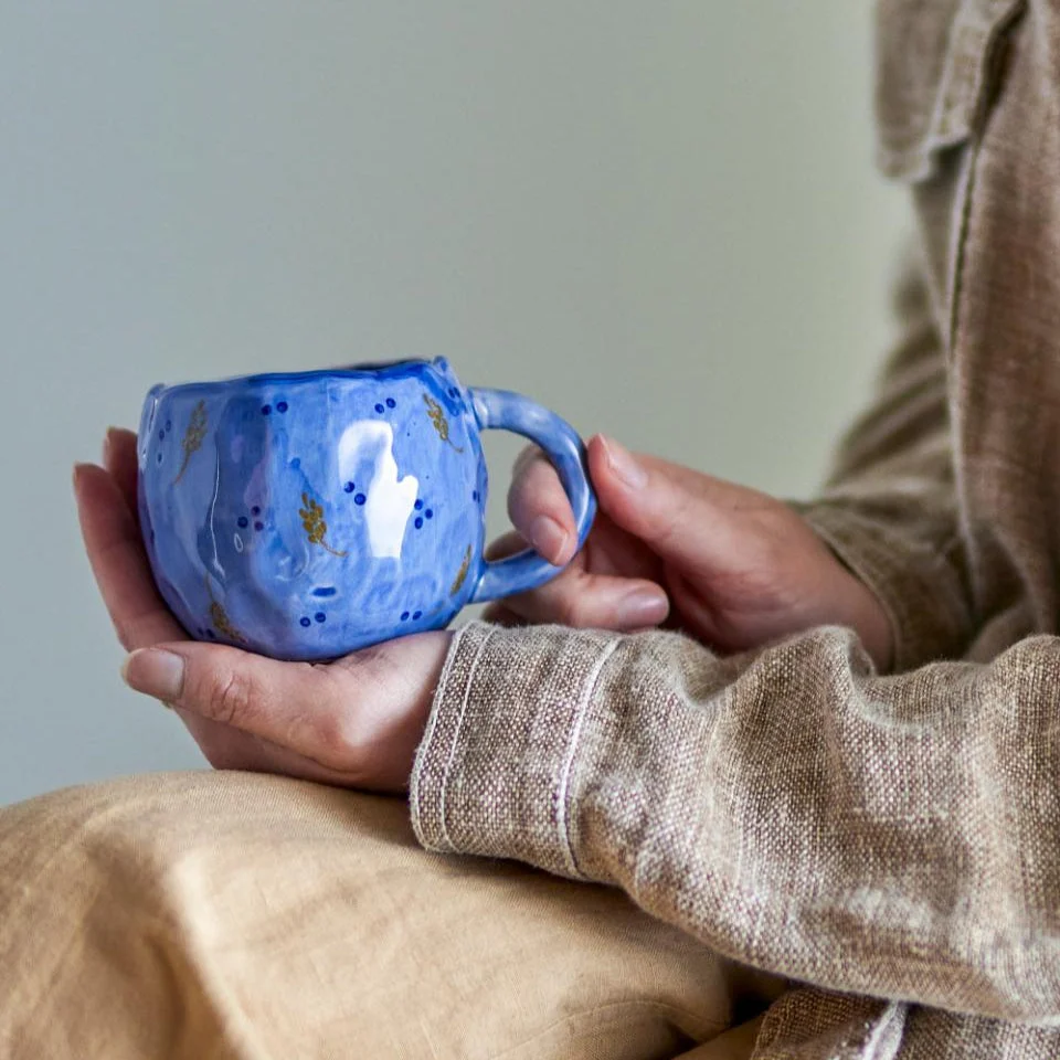 Bloomingville Kaffe- och temugg Pippine Blue