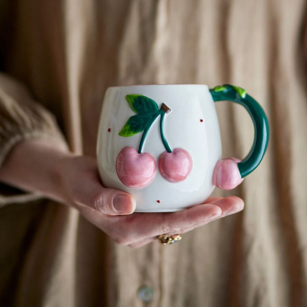 Bloomingville Mug i stengods Berrie Rose
