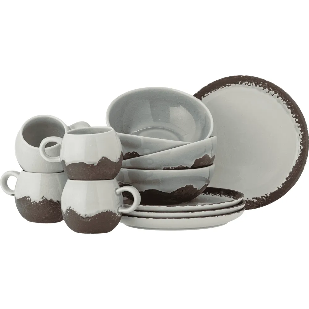 Bloomingville Paula Frukostservis Brun Stengods