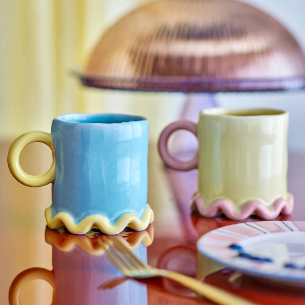 Bloomingville Polly Multi stengodsmuggar set om 2 delar