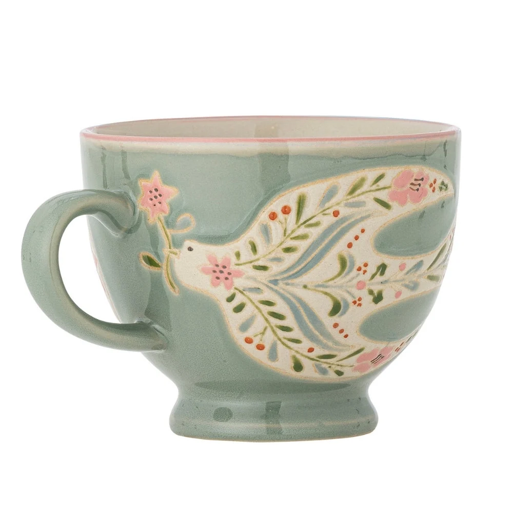 Bloomingville Rosalynde Green stengodsmuggar set om 4 delar